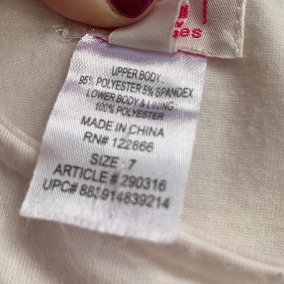 Pinky Los Angeles 7 Red & White Tulle Dress GUC Sparkle - Picture 8 of 12